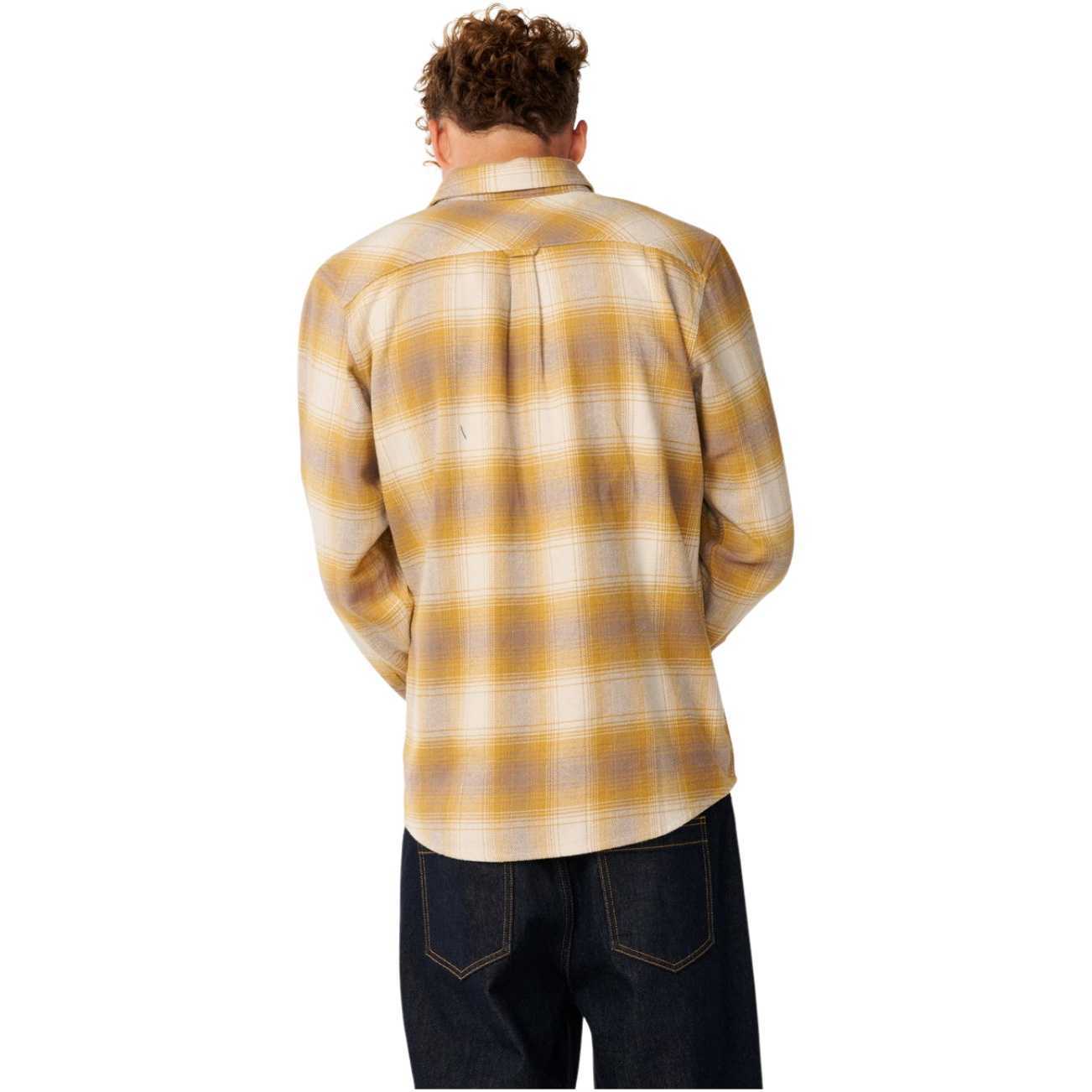 2026 Rip Curl Mens Classic Surf Count Flannel Shirt 00JMSH - Dark Mustard